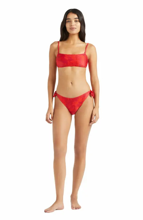 Vilebrequin Women's Flower Power Bra Bikini Top in Lipstick at Nordstrom, Size Large | Nordstrom