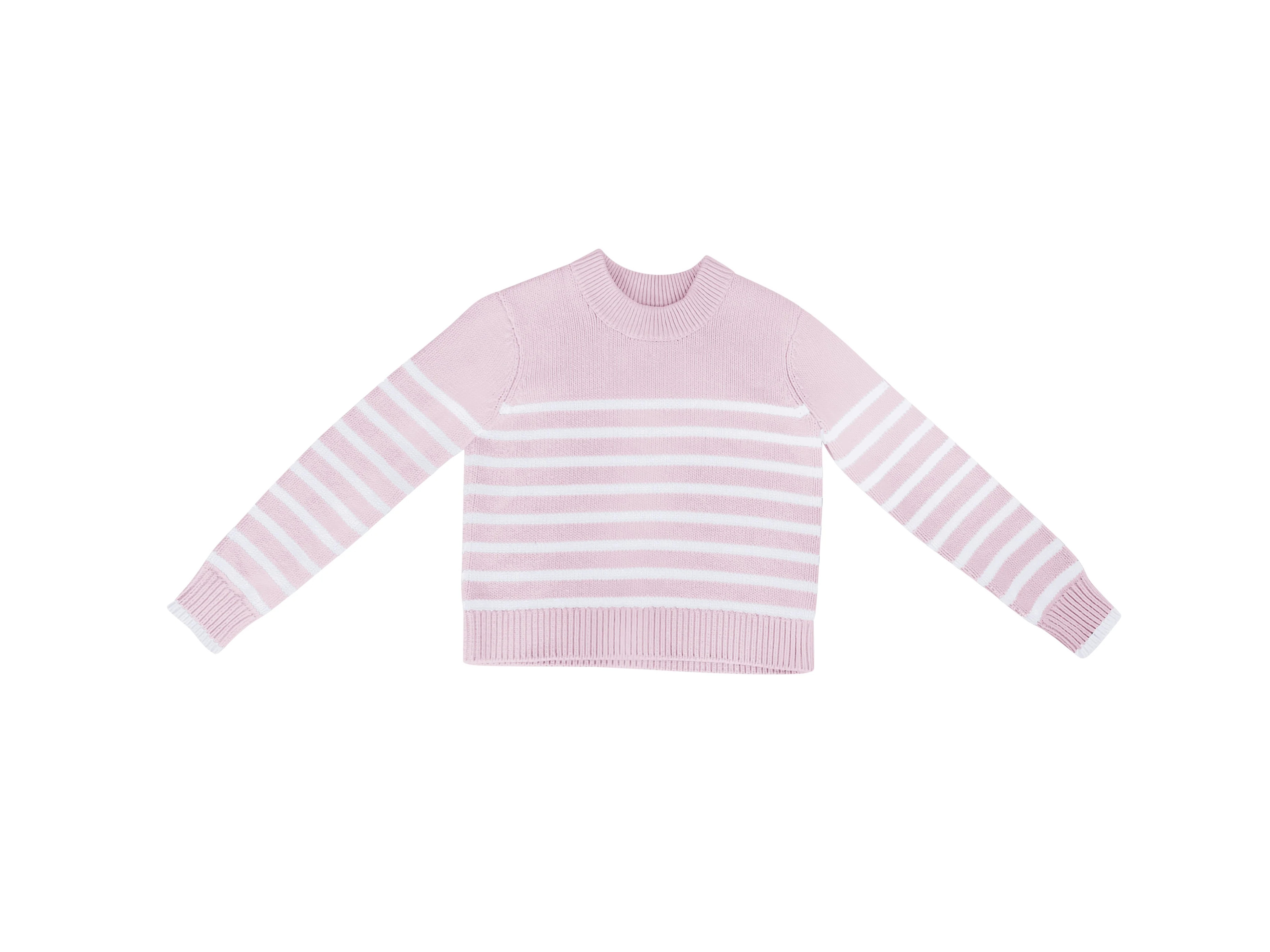 Tutto Knit | Blush & White Striped Summer Sweater | tutto