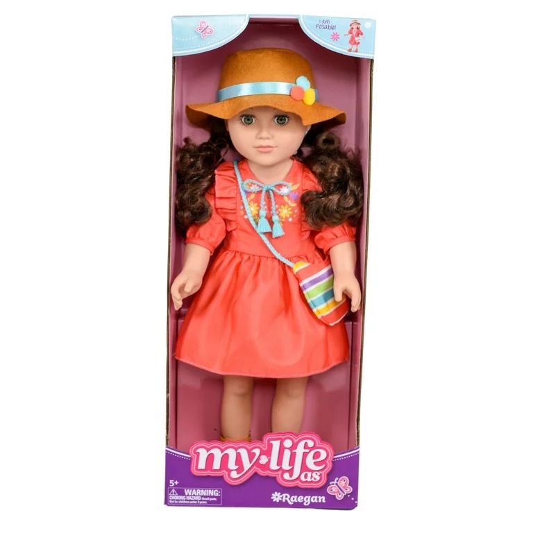 MyLifeAs Raegan Poseable 18 inch Doll, Brunette Hair, Green Eyes | Walmart (US)