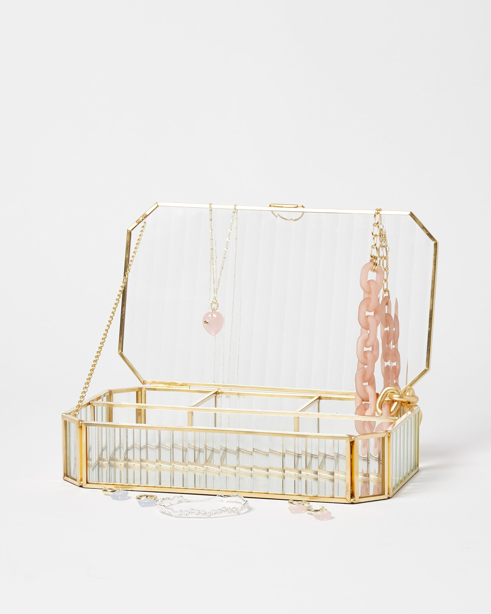Loire Gold & Glass Jewellery Box | Oliver Bonas | Oliver Bonas (Global)