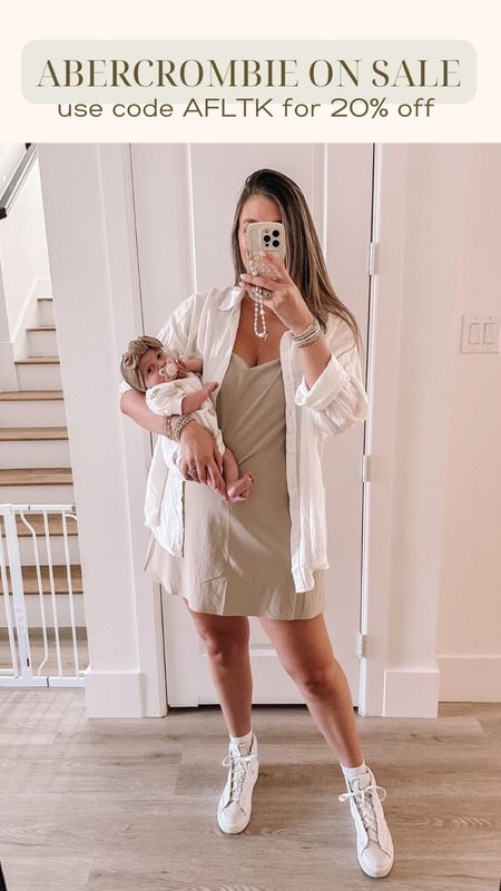 Abercrombie on sale! I wore this with a bump and now postpartum! So easy to dress up too. Use code AFLTK for 20% off 

#LTKSale