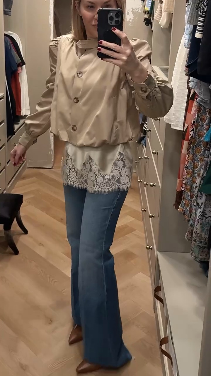 Cropped trench with silk lace trim tank

Spring outfit 

#LTKootd #LTKSeasonal #LTKNYFW