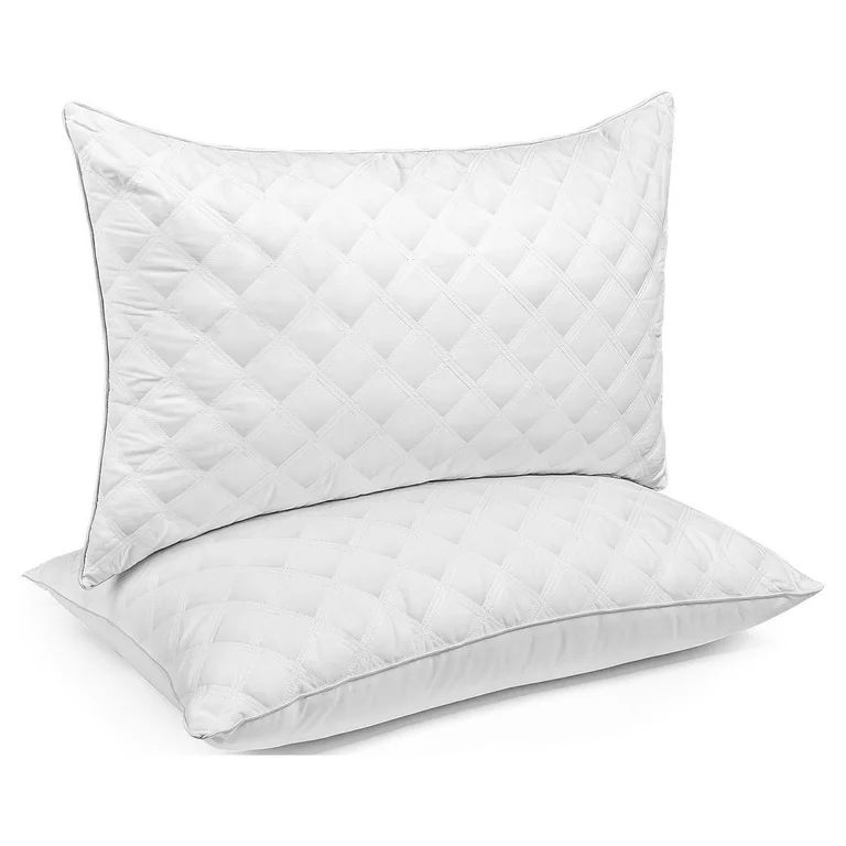 Bed Pillows for Side Sleeper Queen Size Pillows for Bed Set of 2 Cooling Hotel Gusseted Pillows f... | Walmart (US)