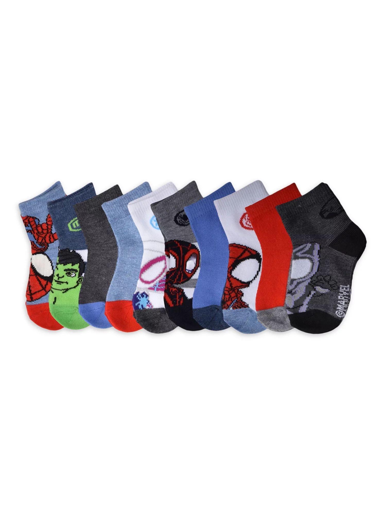 Spiderman Toddler Boys’ Ankle Socks, 10-Pack, Sizes 12M-5T | Walmart (US)