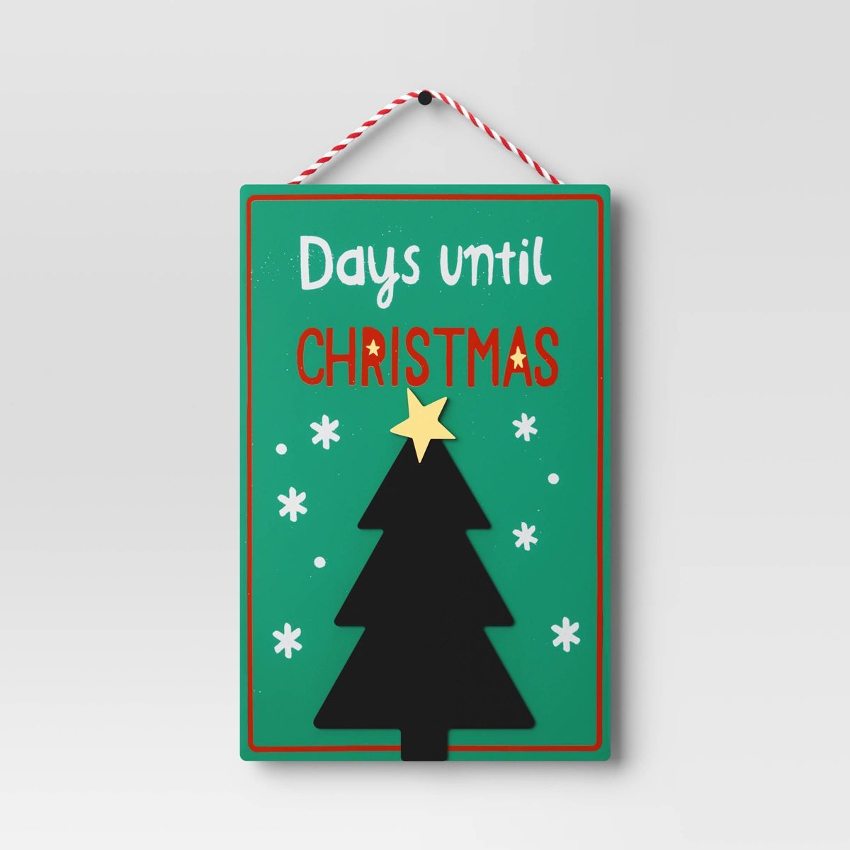 14" Wood Tree 'Days Until Christmas' Countdown Sign Green - Wondershop™ | Target