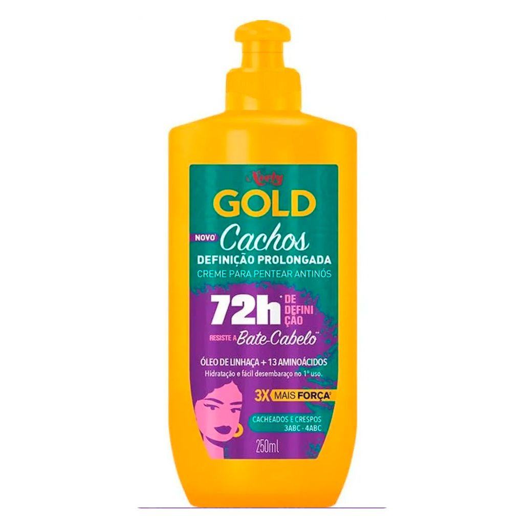 Creme Para Pentear Niely Gold Cachos Definição Prolongada 250g | Shopee (BR)