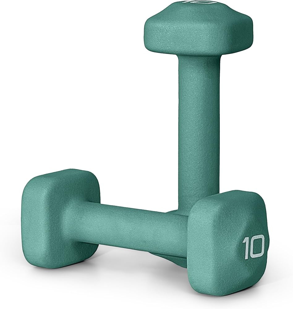 Tone Fitness Neoprene Dumbbell Weight Pairs with Anti-Roll Square Head | Multiple Options | Amazon (US)