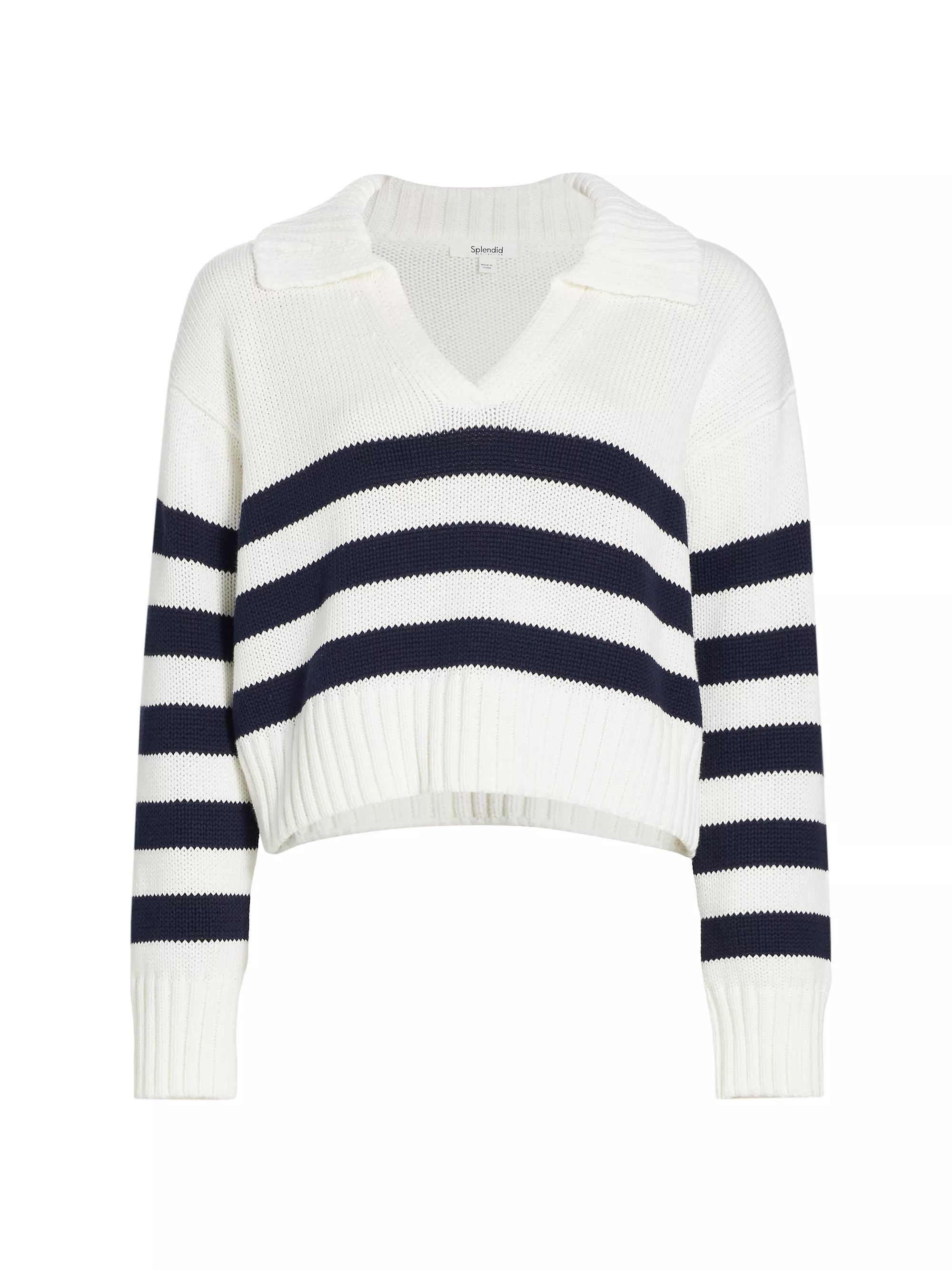 Parker Striped Cotton Polo Sweater | Saks Fifth Avenue