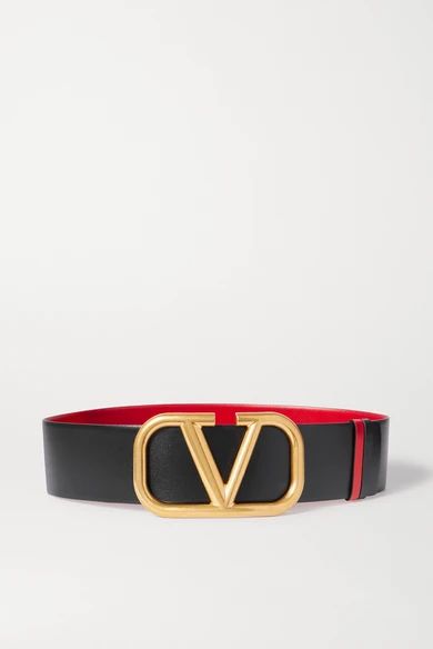Valentino - Reversible Leather Waist Belt - Black | NET-A-PORTER (US)