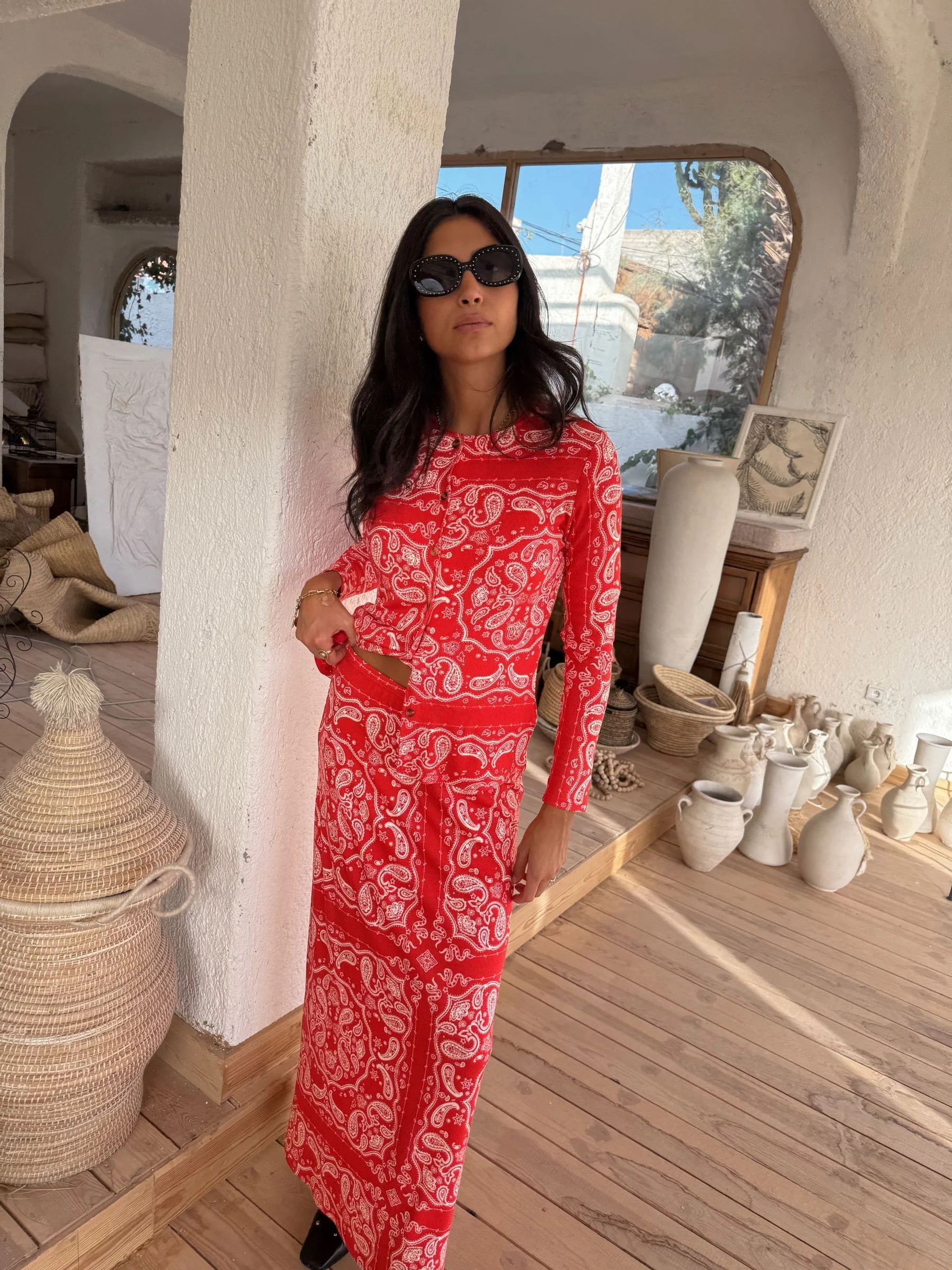 Never Fully Dressed Never Fully Dressed Red Bandana Alexa Cardigan | Next US