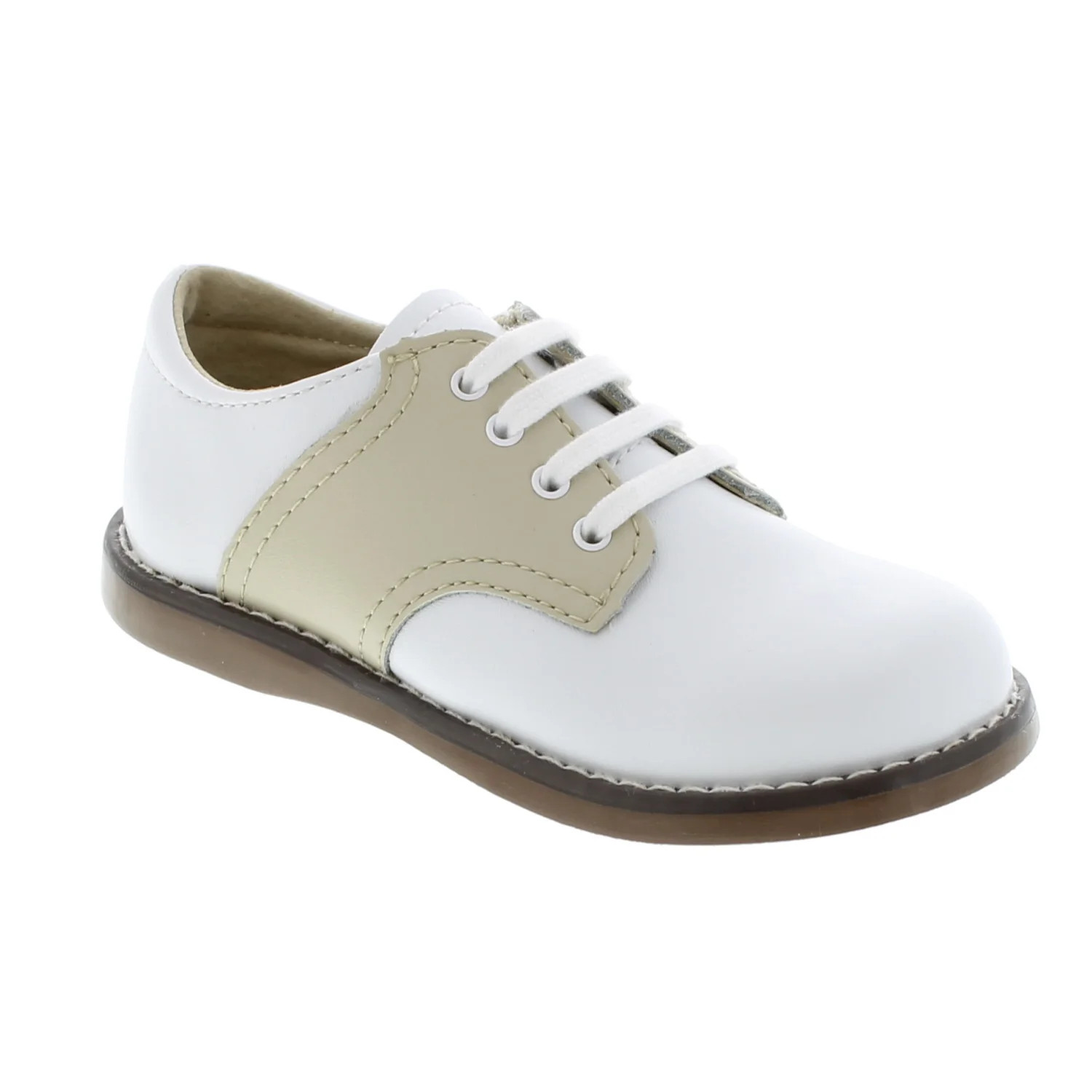 Footmates Cheer Saddle Shoe - Ecru | JoJo Mommy