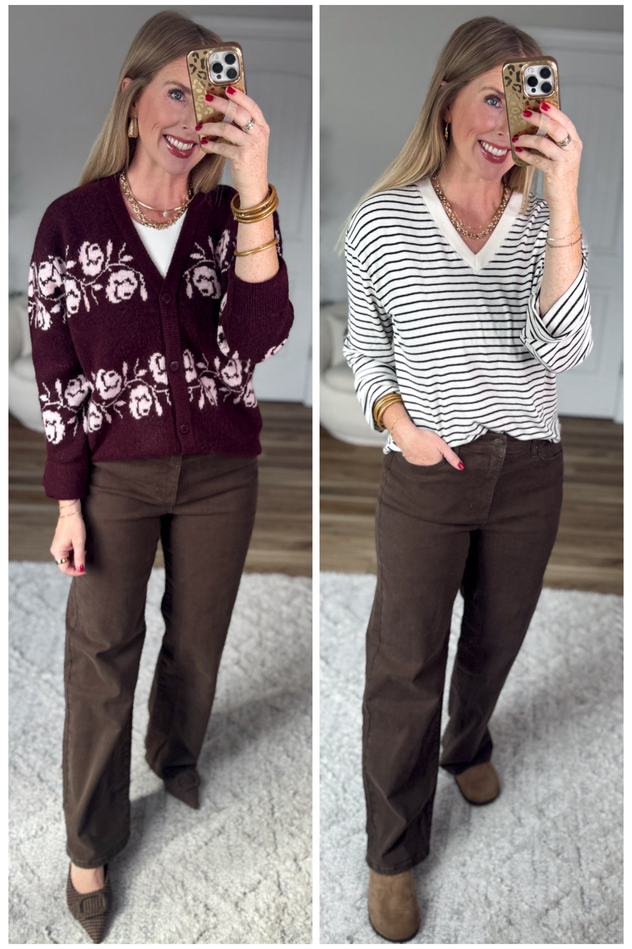 2 ways to wear the $17 brown jeans from Walmart

#LTKootd