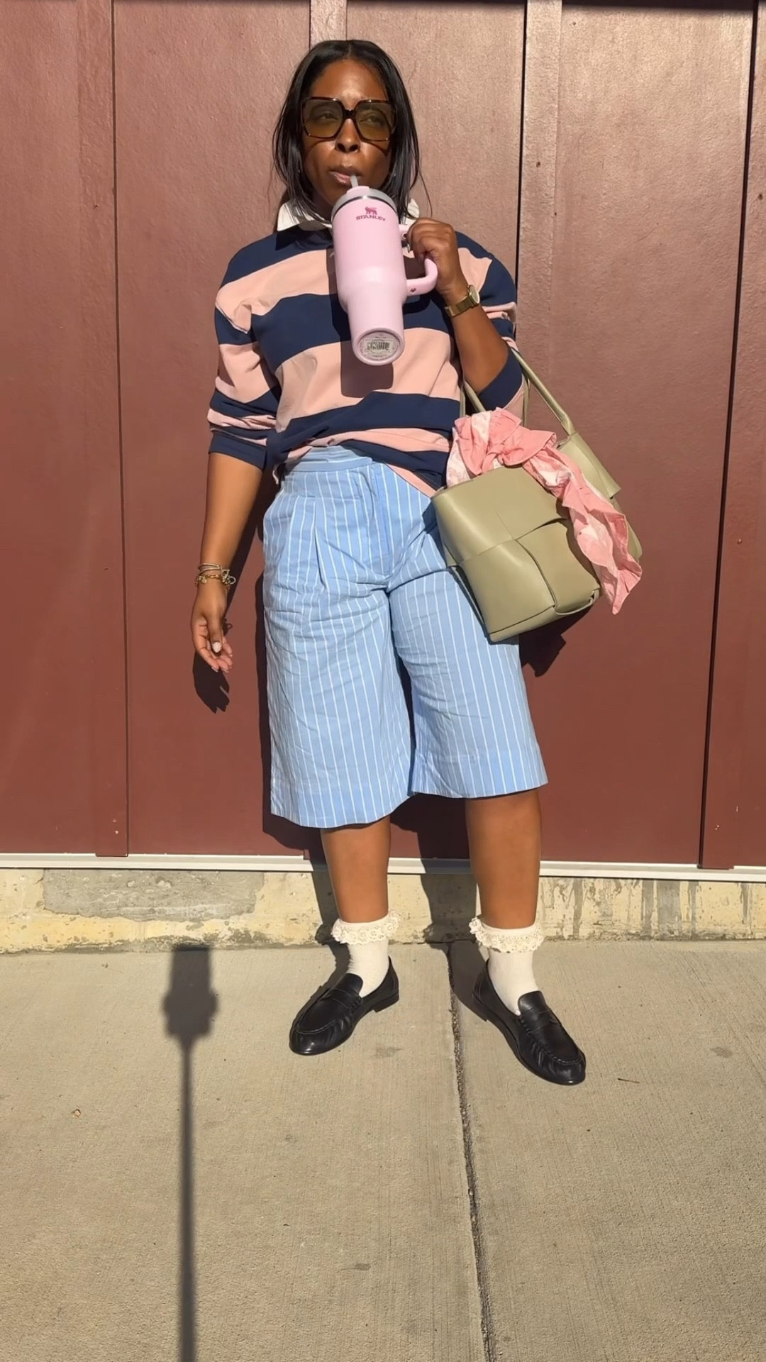 Casual Fall Work Outfit - Rugbys are trending this season so why not go with a preppy look for work

#LTKSeasonal #LTKShoeCrush #LTKWorkwear