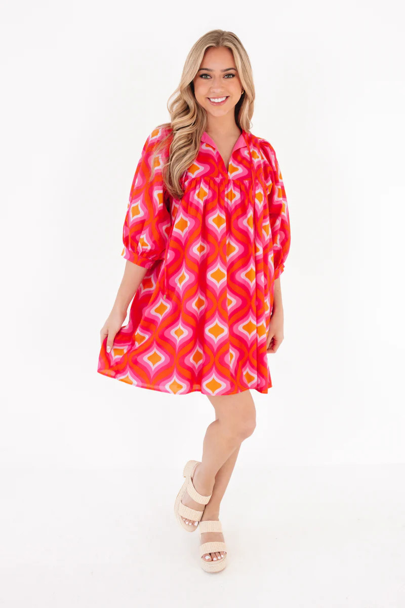 The Quinn Puff Sleeve Dress - Pink | The Impeccable Pig