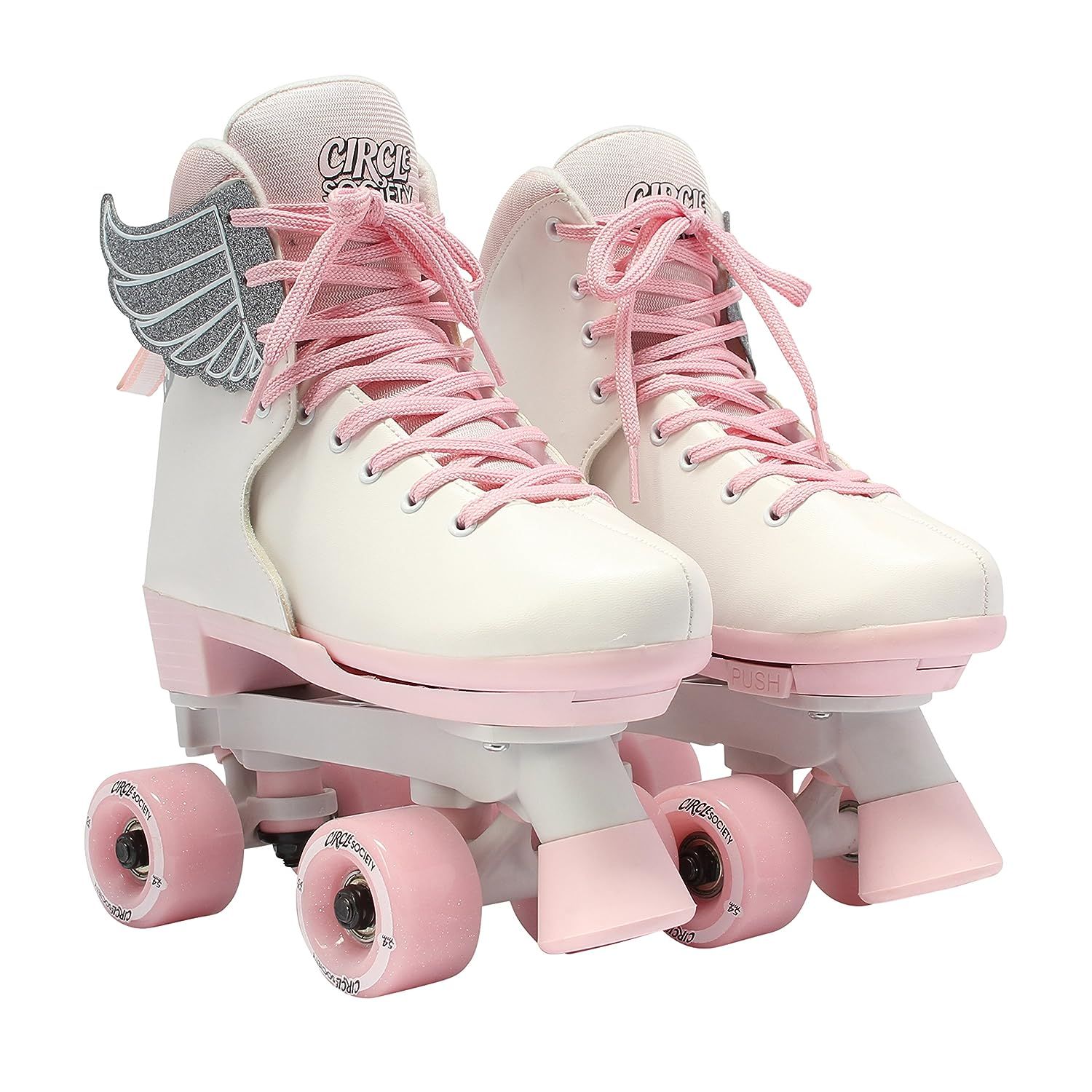 Circle Society Classic Adjustable Indoor and Outdoor Childrens Roller Skates - Classic Pink Vanil... | Amazon (US)