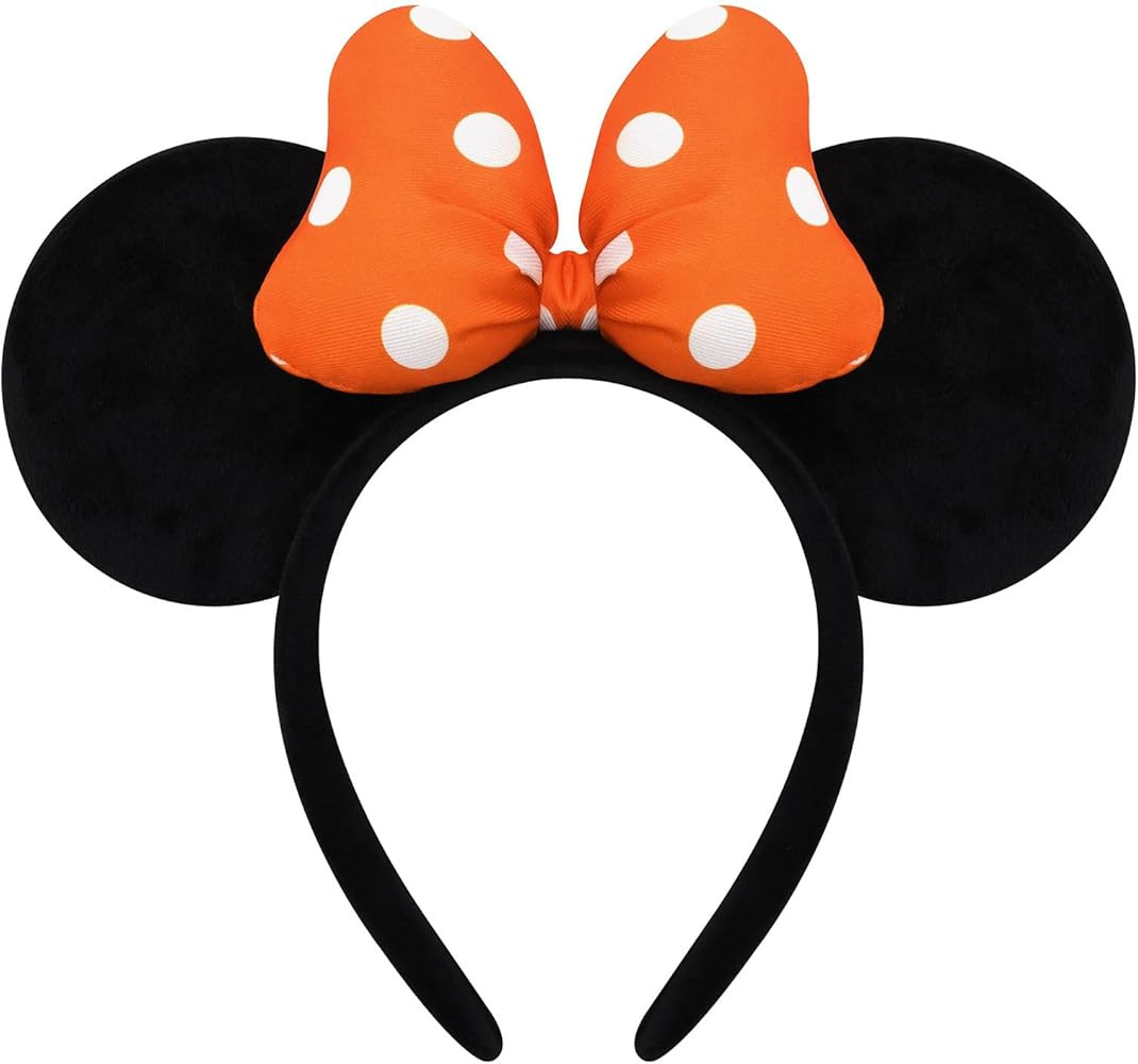 Handmade Mouse Ears Headband for Women and Ladies, Polka Dot Bow Minnie Ears Costume Accessories | Amazon (US)