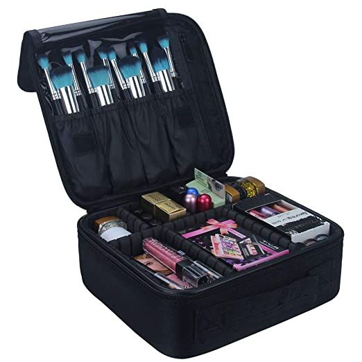 Relavel Travel Makeup Train Case Makeup Cosmetic Case Organizer Portable Artist Storage Bag 10.3 ... | Amazon (US)