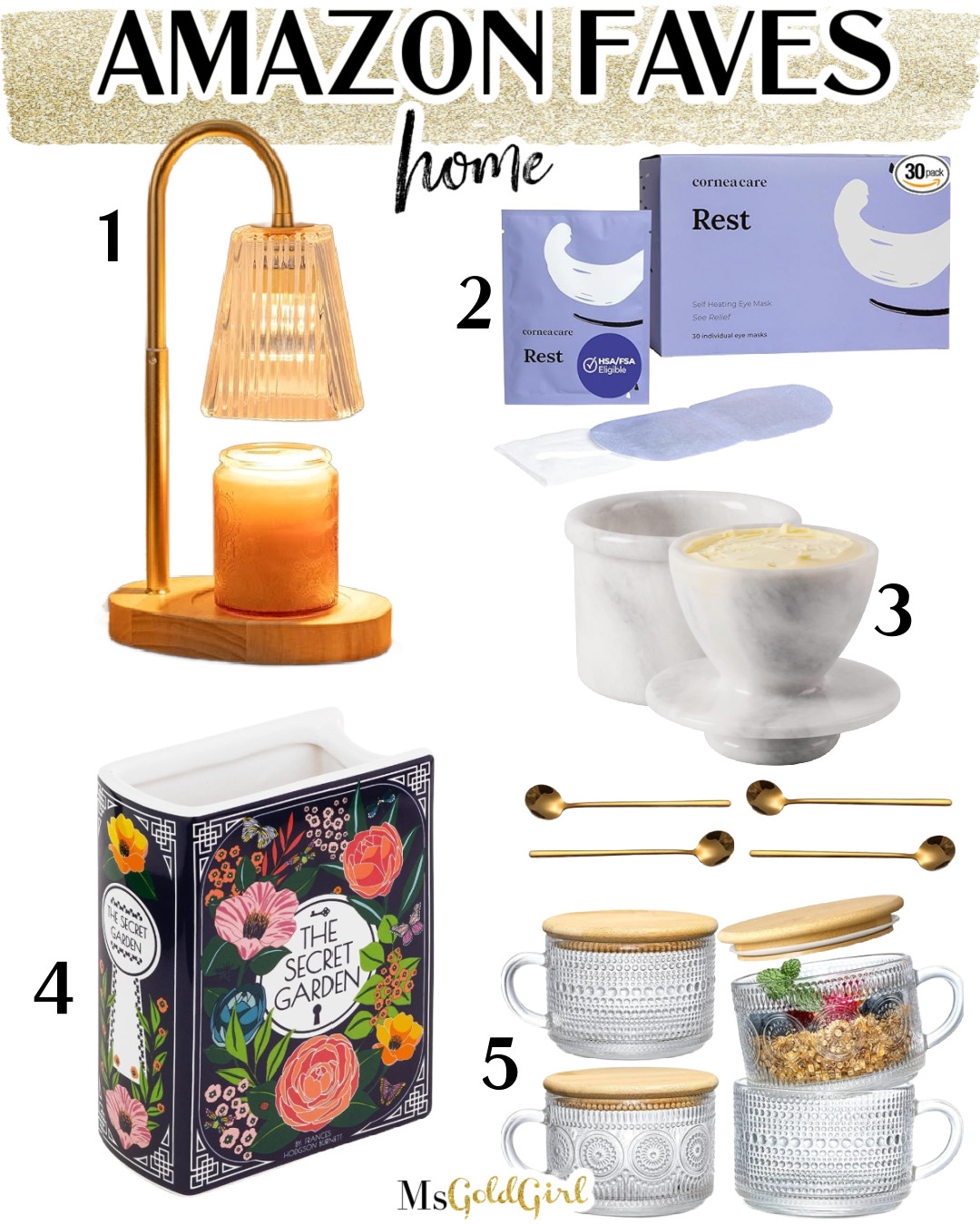 
Let's take a look at the best sellers from Amazon for December 2024 in Home:

1. This candle warmer was a big hit for holiday giving-I even ordered one for myself!

2. I can't recommend these individually wrapped self-heating eye masks! A must!

3. If you love toast, or you cook with butter, you need to try this butter keeper. It keeps your butter fresh but soft enough to spread!

4. If you love books, and you love flowers (or pens), then check out this ceramic book vase! There are lots of other titles.

5. This glass mug set is so cute, comes with the spoons and lids and can double as bowls!

Amazon Finds, Amazon Home, Gift ideas 

 #LTKGiftGuide #LTKHome #LTKFindsUnder50