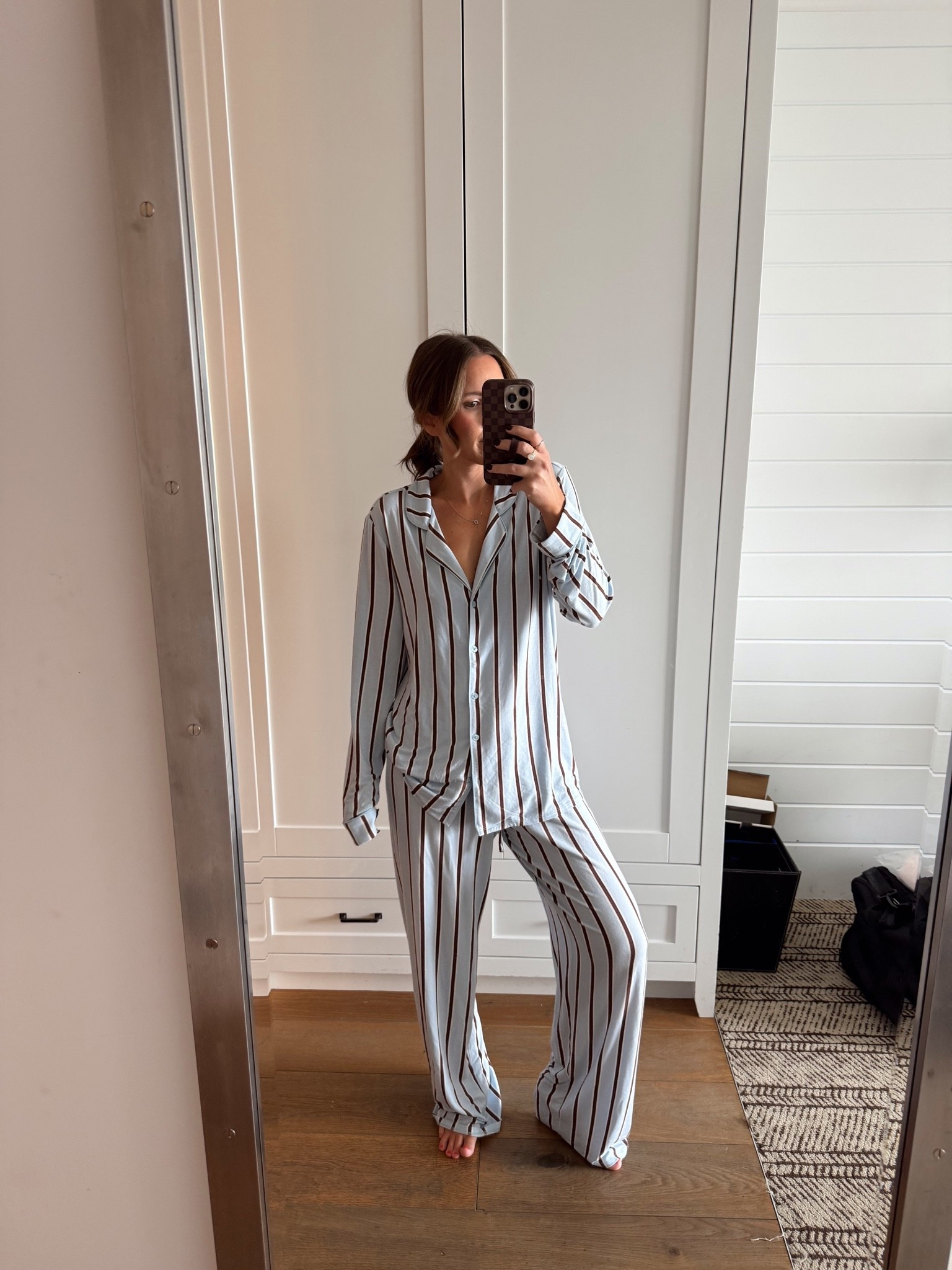 I buy a new pair of these pajamas every year! They are so soft and comfy! I sized up to a medium!