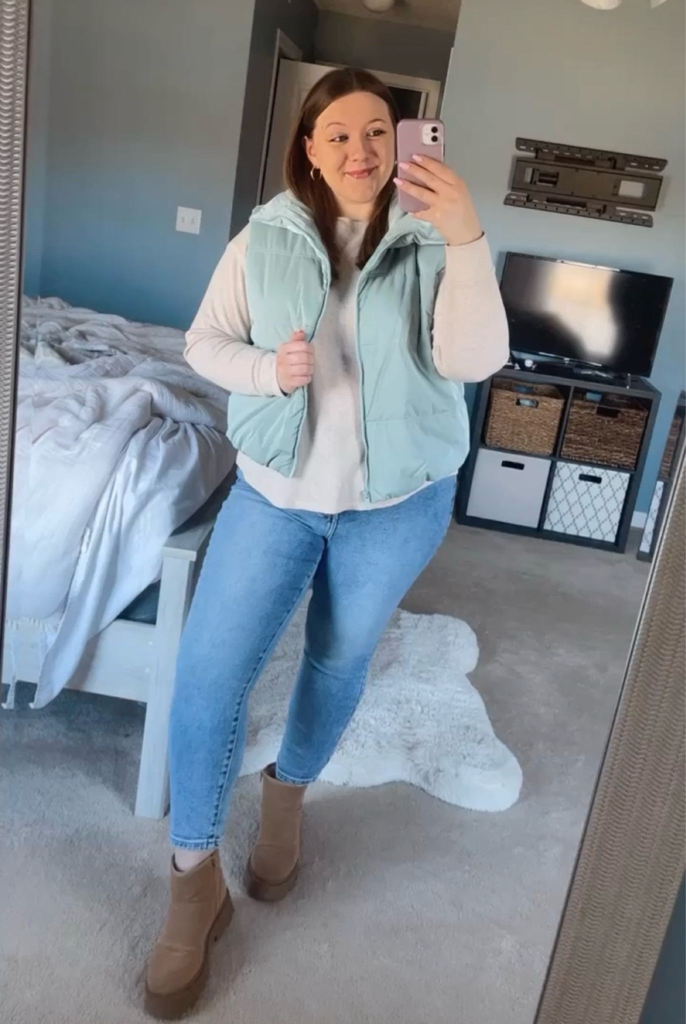 This warm & cozy outfit is my go-to for this warmer-than-usual winter here in MN! The thermal tee keeps me warm with the cropped puffer adding a fun touch! The exact one I have from Target is sold out so I linked a similar one from Amazon. I love Lauren Conrad jeans (size inclusive) and I’ve been living in these UGG dupes from Target all winter! 

#targetfinds #targetstyle #teacherstyle #midsizestyle #midsizeootd #kohlsstyle #kohlsfinds #walmartstyle #walmartfinds #amazonstyle #amazonfinds

#LTKstyletip #LTKmidsize #LTKfindsunder50