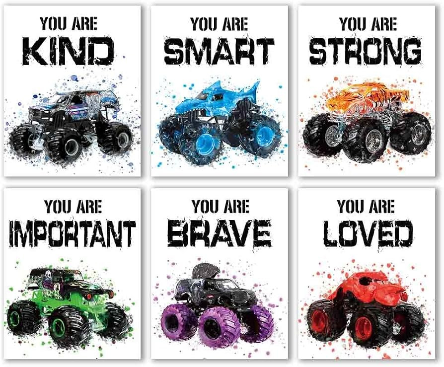 IIILUYOT Inspirational Racing Car Decor Kids Room Wall Decor, Positive Quotes Racing Car Wall Dec... | Amazon (US)