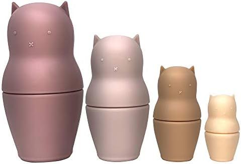 BraveJusticeKidsCo. Hide N Seek Toddler (3+) Silicone Stacking Nesting Dolls Toy: Kozy Kittens | Amazon (US)