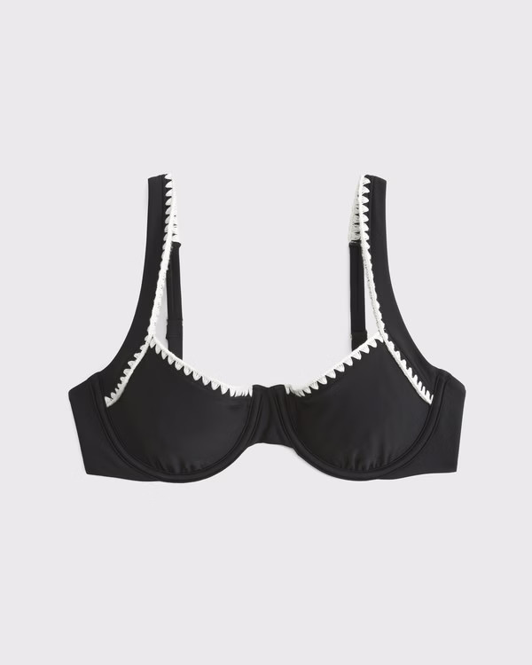 Wide Strap Underwire Bikini Top | Abercrombie & Fitch (US)