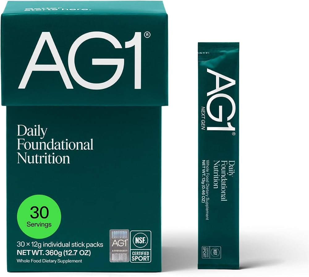 AG1 Multivitamin for Men & Women, Greens Powder Supplement, Probiotic, Gluten Free, Vegan, Keto |... | Amazon (US)