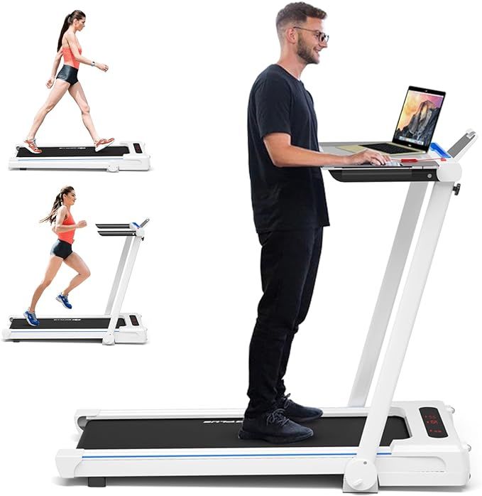 Goplus 3-in-1 Treadmill with Large Desk, 2.25HP Folding Electric Treadmills, LED Display, Remote ... | Amazon (US)