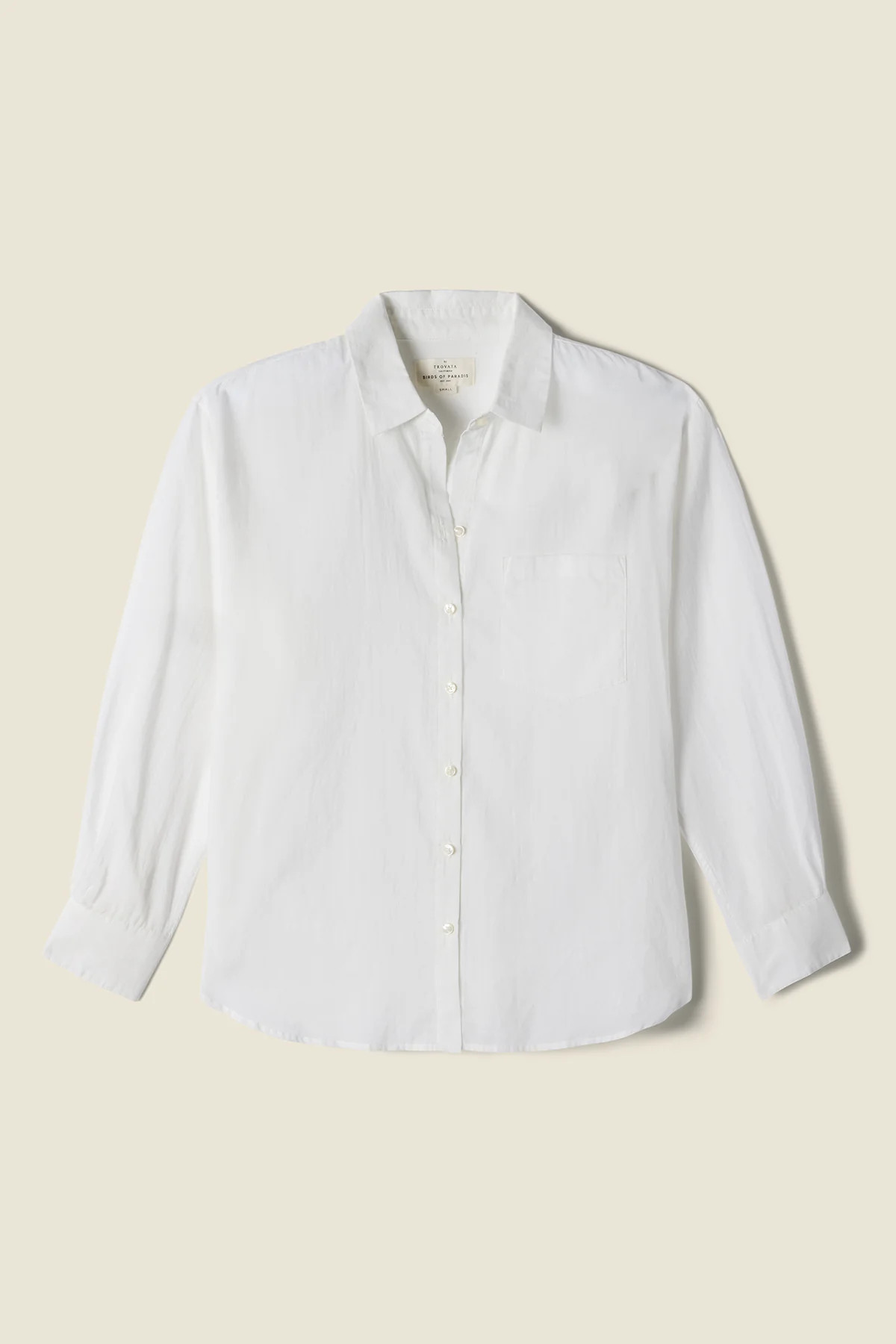 Blake Oversized Shirt White Voile | TROVATA