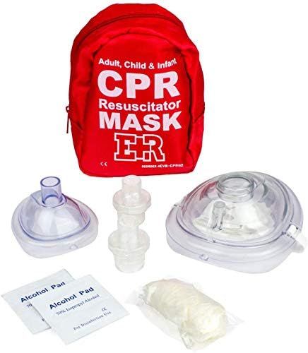 Ever Ready First Aid Adult and Infant CPR Mask Combo Kit with 2 Valves with Pair of Nitrile Glove... | Amazon (US)