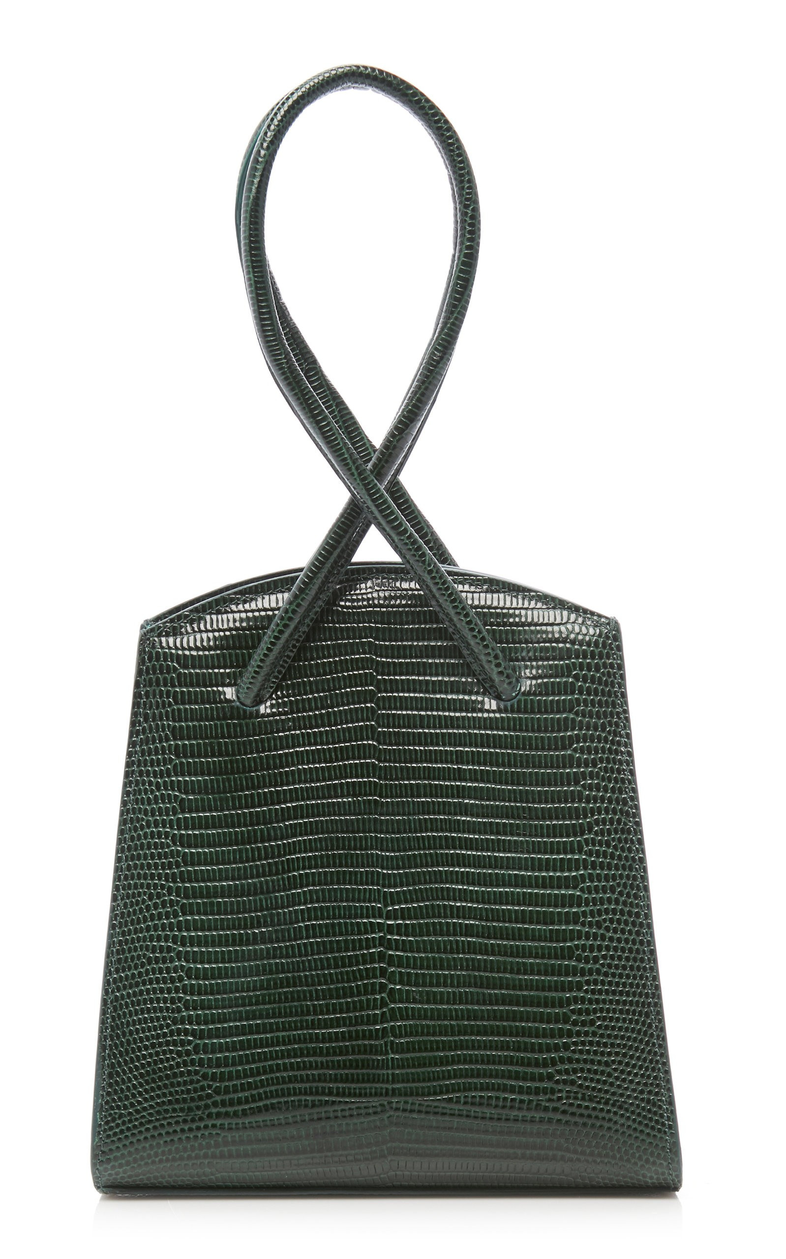 Twisted Wristlet Lizard Embossed Leather Bag | Moda Operandi Global