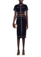 Rhinestone midi skirt - SANDRO | 24S US