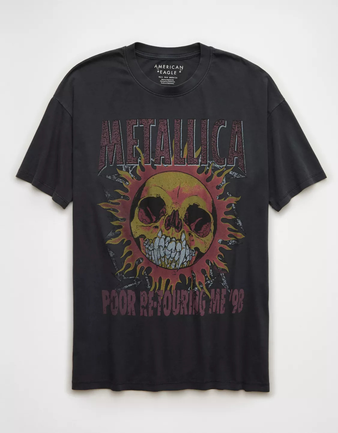 AE Metallica Oversized Graphic T-Shirt | American Eagle Outfitters (US & CA)