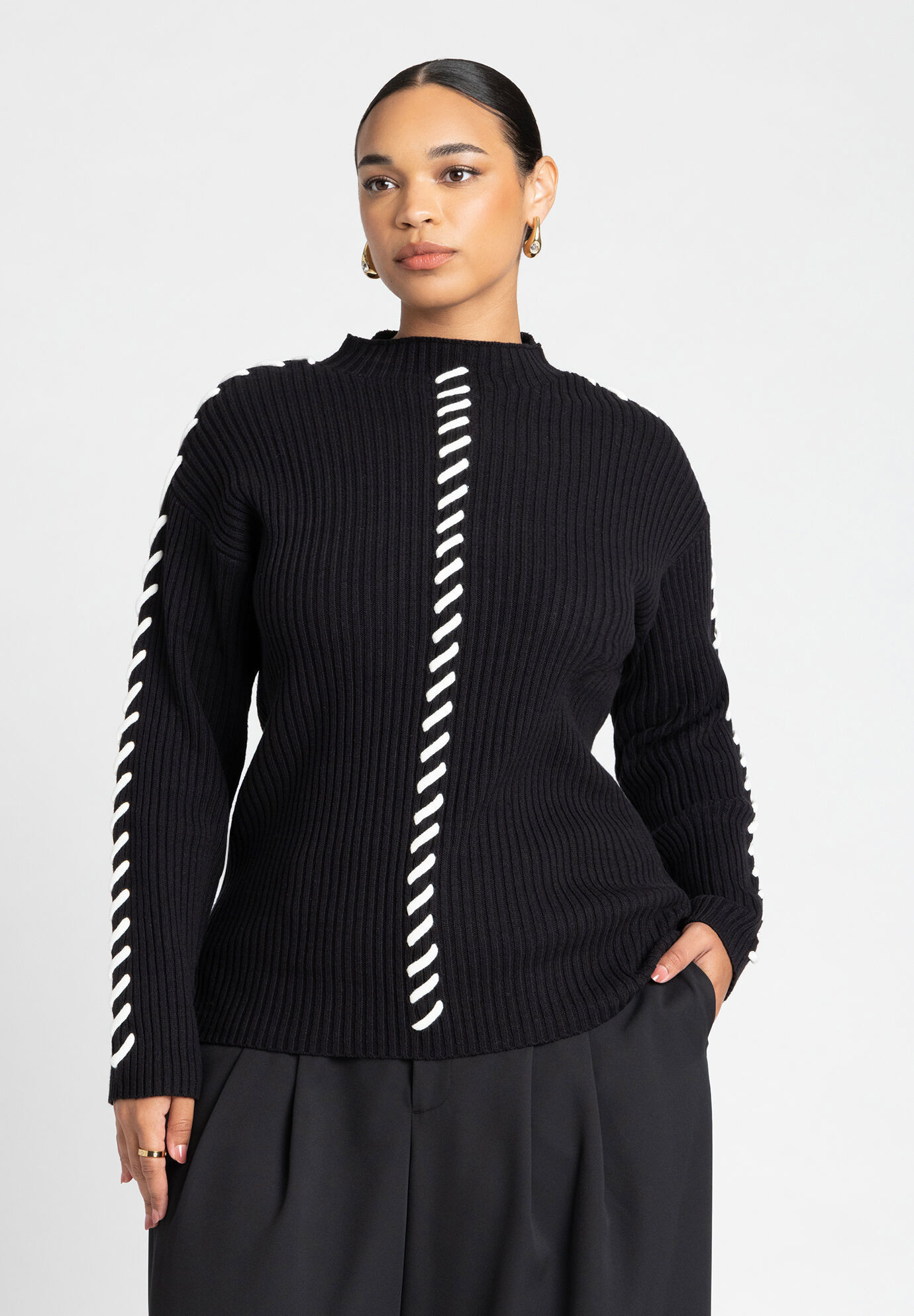 Stitch Detail Sweater | Eloquii