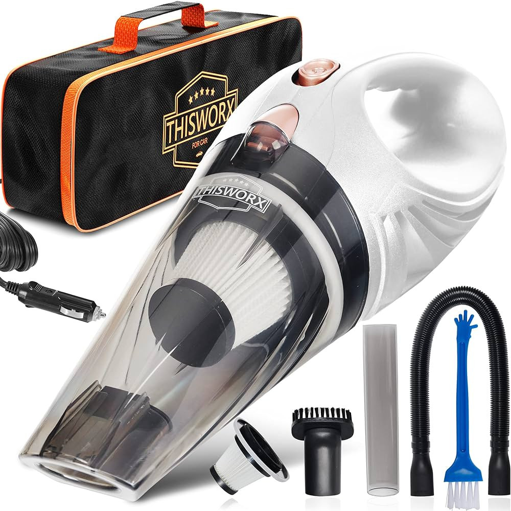 ThisWorx Car Vacuum Cleaner - Car Accessories - Small 12V High Power Handheld Portable Car Vacuum... | Amazon (US)