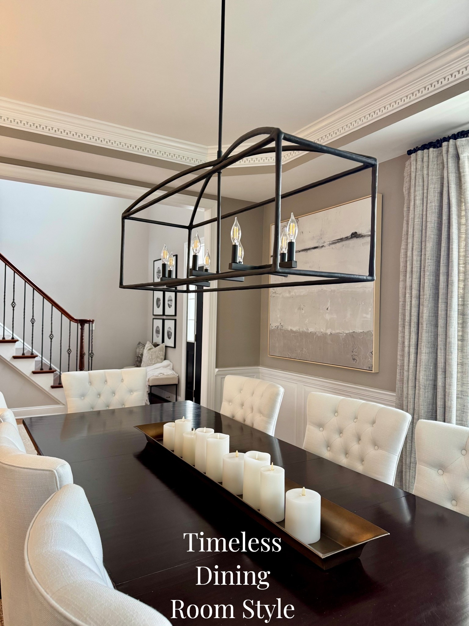 A classic dining room moment 🤍
Clean lines, warm tones, and lighting that feels timeless for everyday living.

#TimelessStyle
#EverydayLiving
#NeutralHome
#ClassicHome
#DiningRoomStyle
#SimplyStyled
#SimplyStyledLiving

#LTKHome