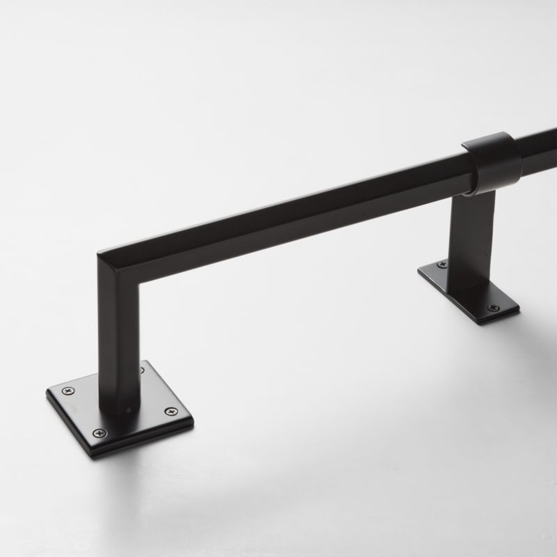 Bolt Modern Matte Black Blackout Curtain Rod 88"-120"x1.25" + Reviews | CB2 | CB2