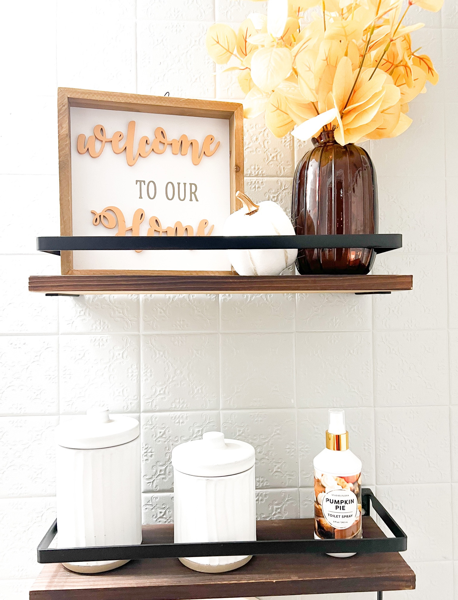 Bathroom Shelves Fall Inspo

 

I love how I style these shelves for the guest bathroom for fall. They are from Amazon, have them for a long time, love them because they are not too big but at the same time you can fit many things.

 

Everything that I used to decorate these shelves are from previous year, except the Yellow faux steams, can you believe they are from dollar Tree? Love them.

#LTKHoliday #LTKSeasonal #LTKhome
