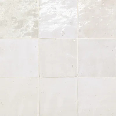 Zagora 4" x 4" Glossy Zellige Field Tile | Wayfair North America
