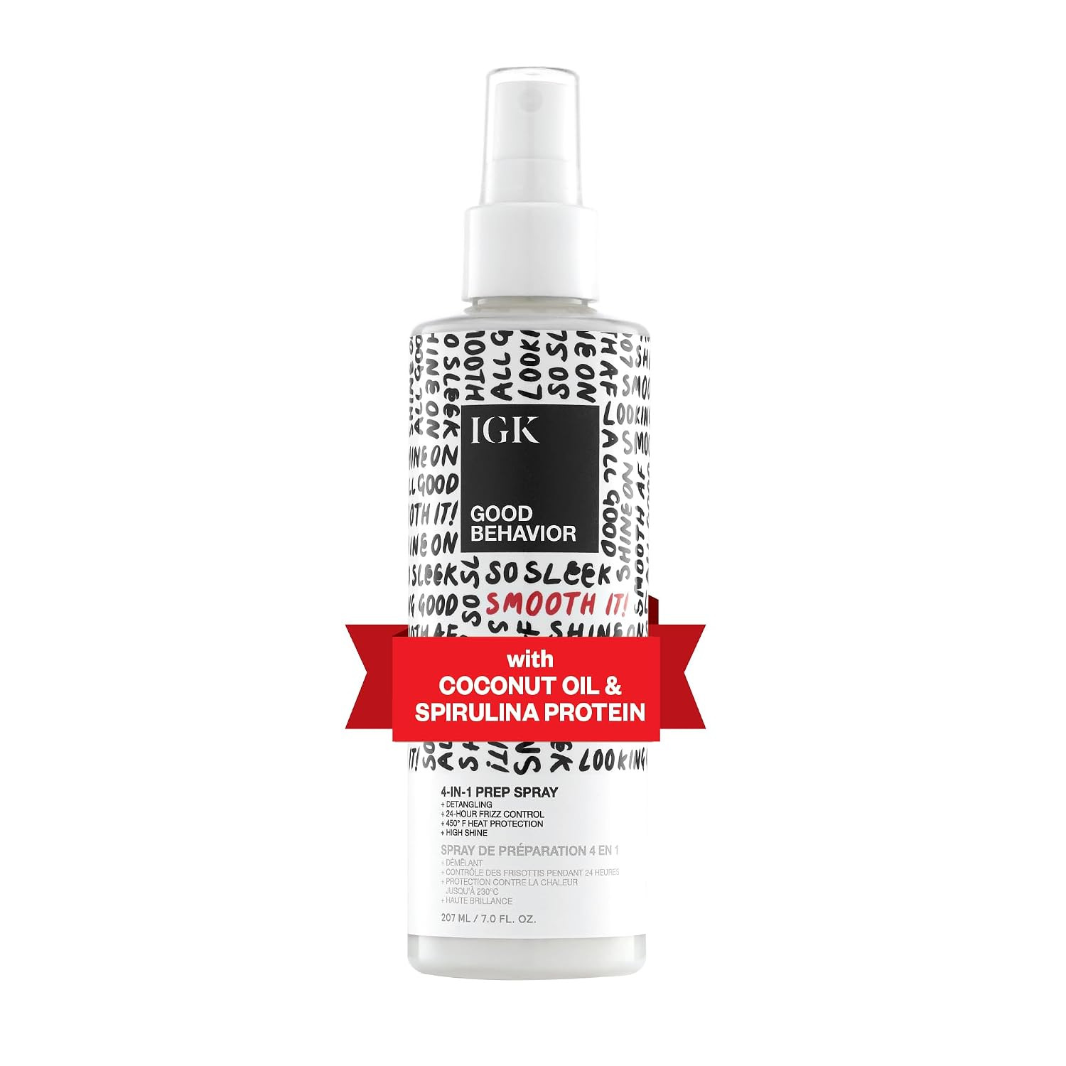 IGK Good Behavior 4-in-1 Prep Spray, Heat Protectant, Leave-In Detangler | Amazon (US)