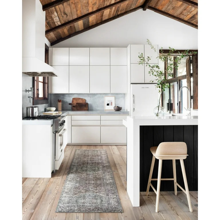 Loloi II Layla Printed Oriental Distressed Taupe / Stone Area Rug | Walmart (US)