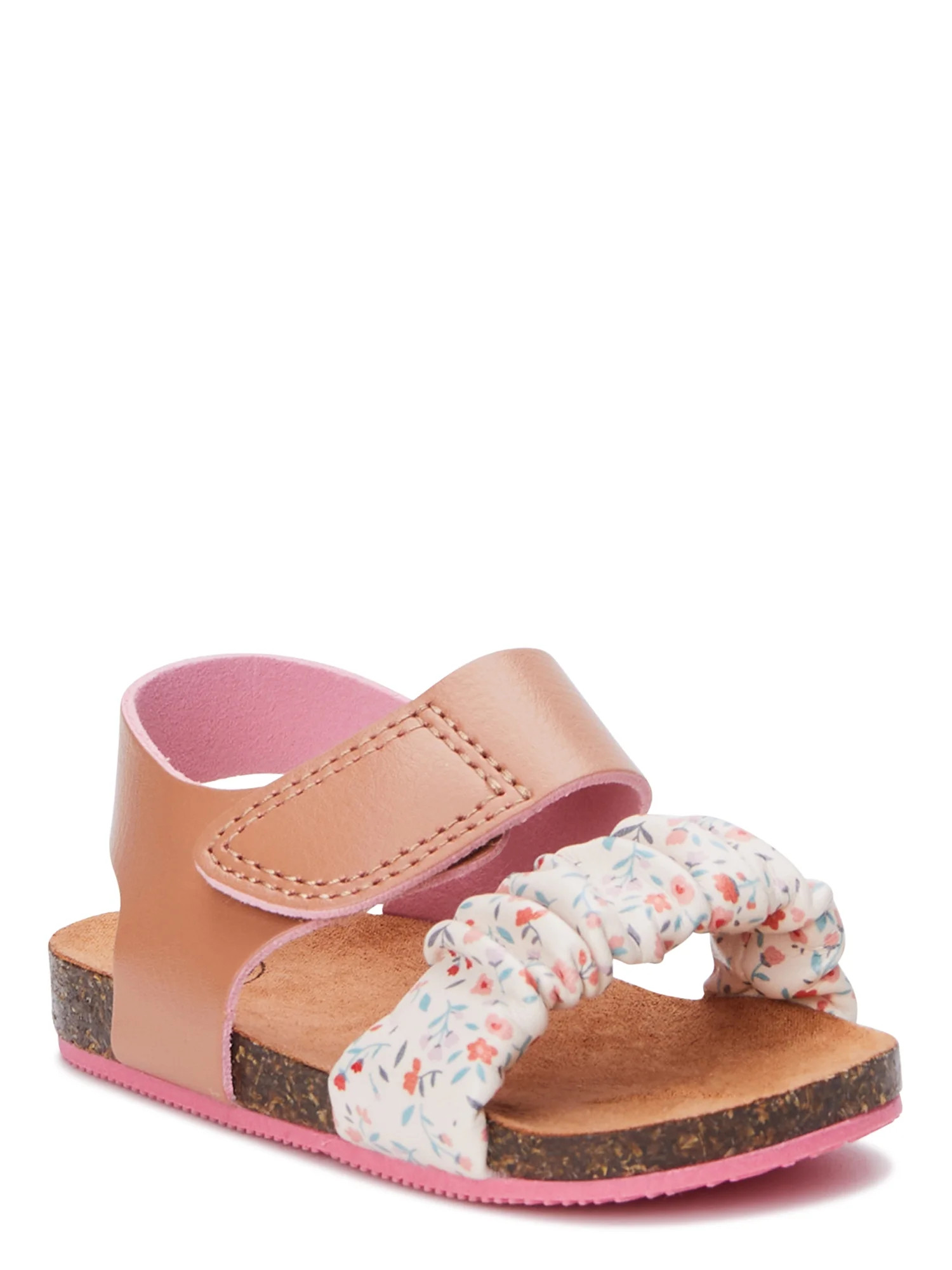 Wonder Nation Baby Girl Footbed Sandals, Sizes 2-6 | Walmart (US)