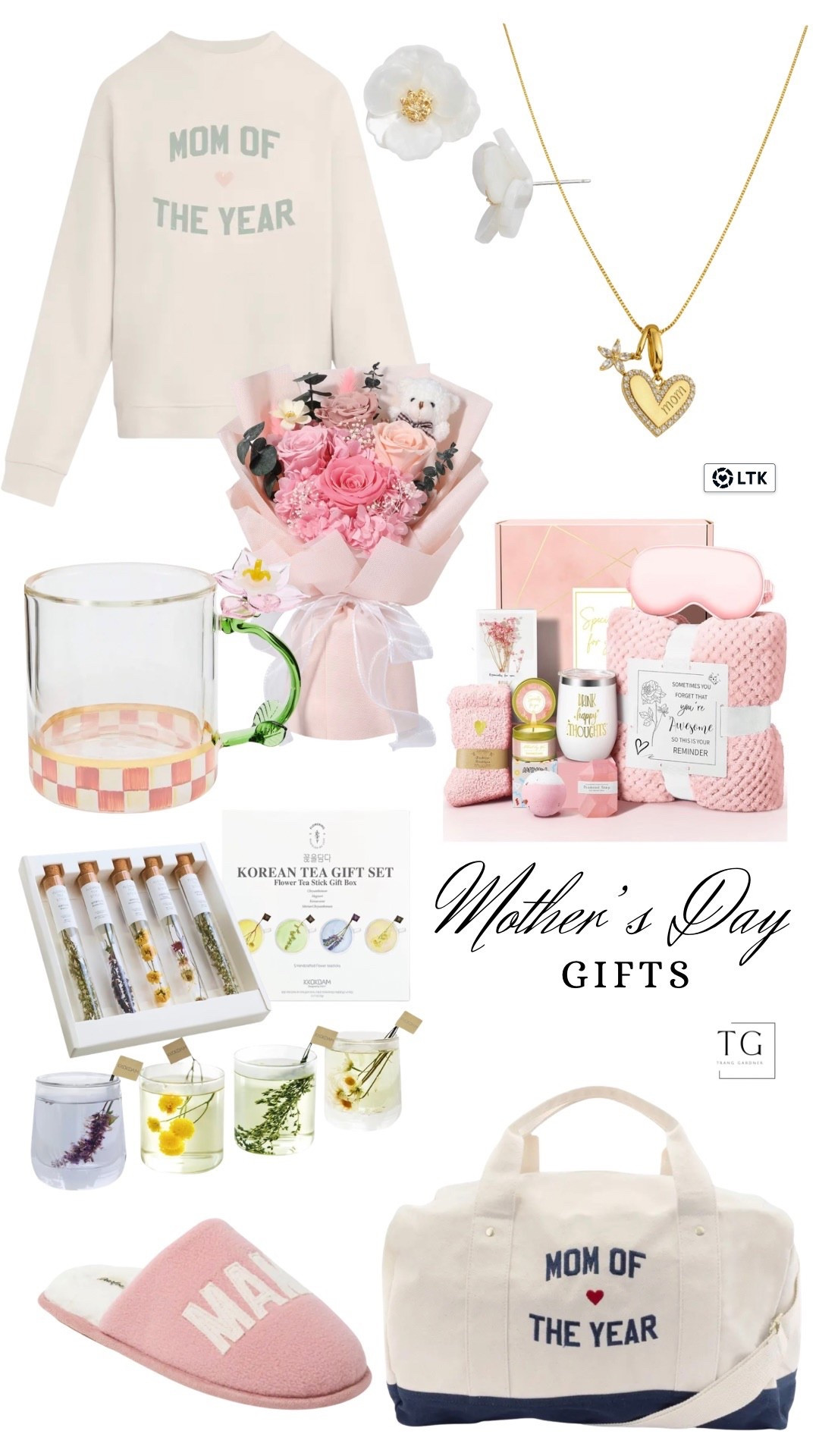 Mother’s Day gifts, sweatshirt, flowers, tea set, mug 

#LTKSaleAlert #LTKselfcare #LTKMothersDay