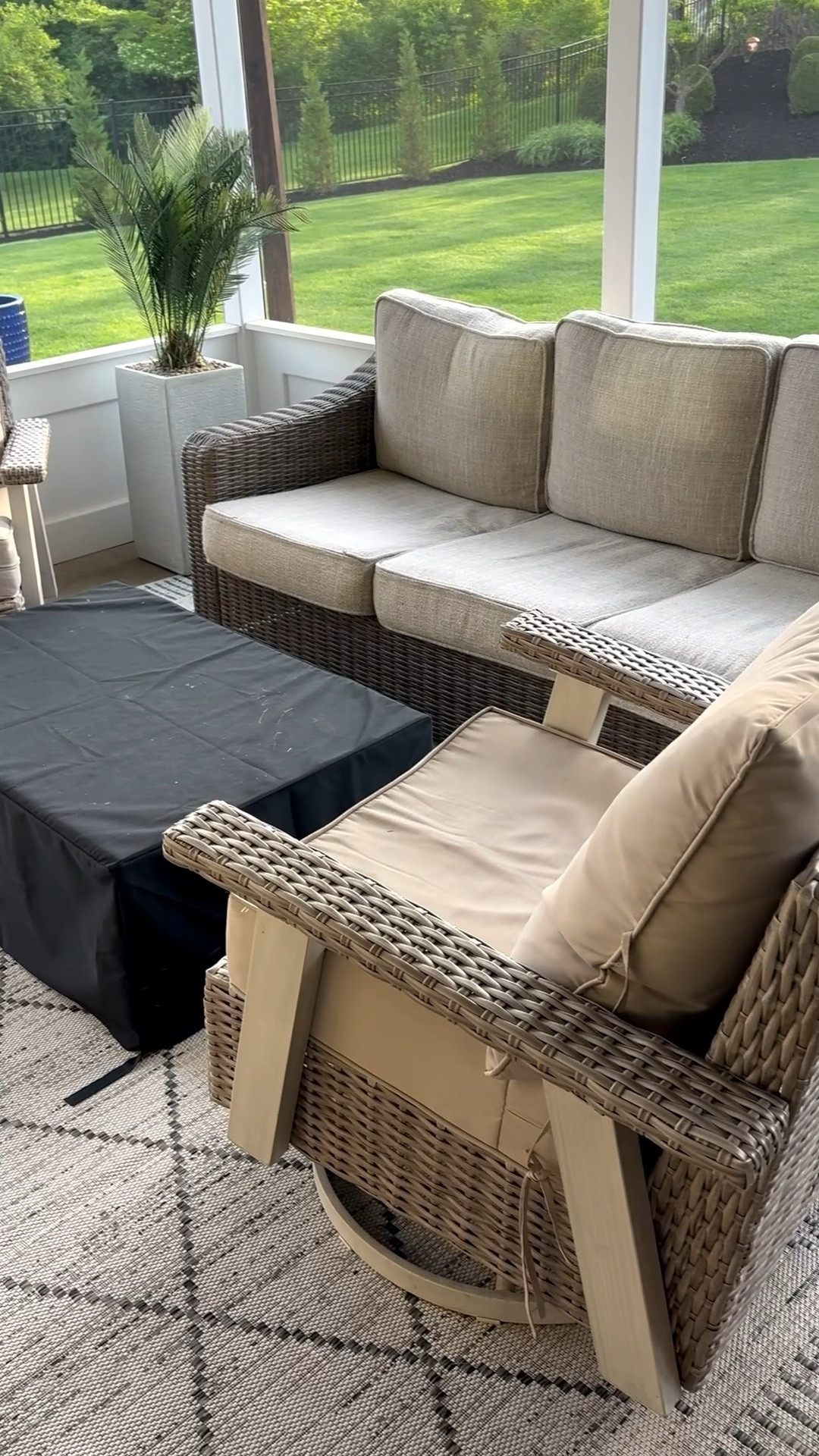 Outdoor patio seating with a view, and a drink ☕️ or 🍷 is the best!

#LTKHome #LTKSeasonal