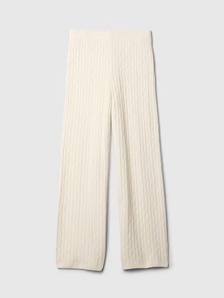 CashSoft Cable-Knit Sweater Pants | Gap (US)