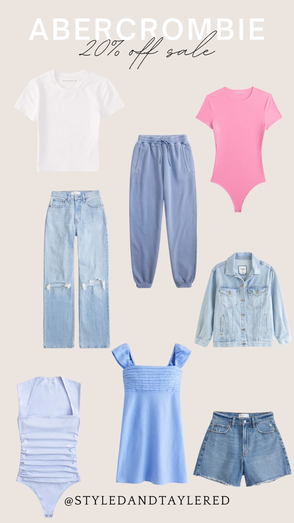 Last chance to get 20% off Abercrombie!! Use code: AFLTK 


Jeans
Spring outfit

#LTKstyletip #LTKsalealert #LTKSpringSale