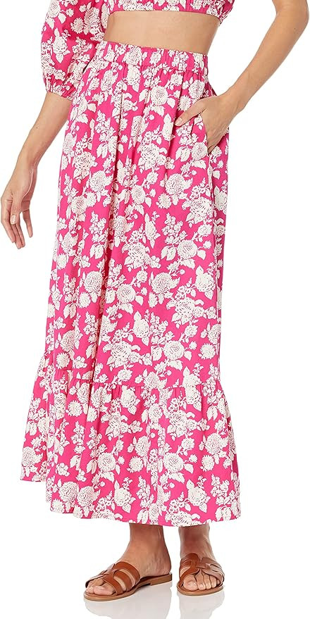 The Drop Women's Anupa Cotton Tiered Midi Skirt | Amazon (US)