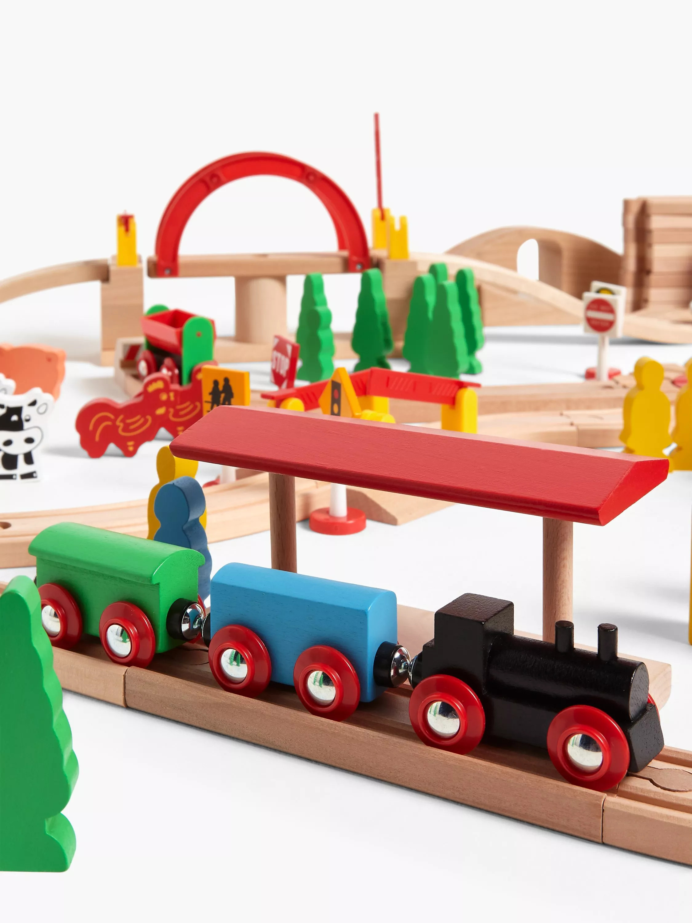 John LewisWooden Train Set, 120 Pieces | John Lewis (UK)
