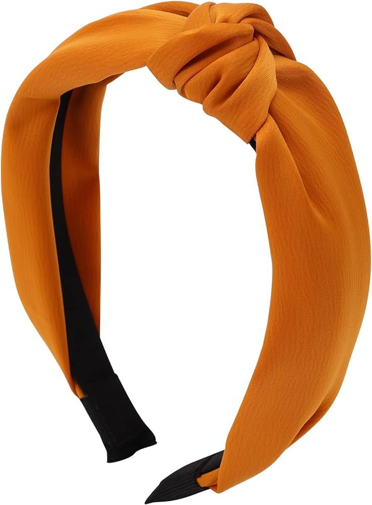 MHDGG 1Pcs Satin Knotted Headbands for Women Turban Headbands for Women Wide Headbands for Women ... | Amazon (US)